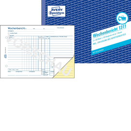 Wochenbericht A5 quer 2x50Blatt mit Blaupapier Zweckform 1311 Produktbild