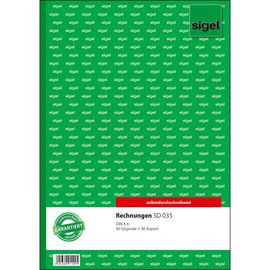 Rechnungsbuch A4 2x40Blatt selbstdurchschreibend Sigel SD035 Produktbild