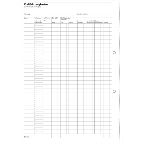 Reisekostenabrechnung monatlich A4 50Blatt mit Blaupapier Sigel RA415 Produktbild Additional View 2 L