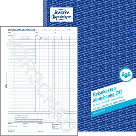 Reisekostenabrechnung monatlich A4 50Blatt mit Blaupapier Zweckform 741 Produktbild