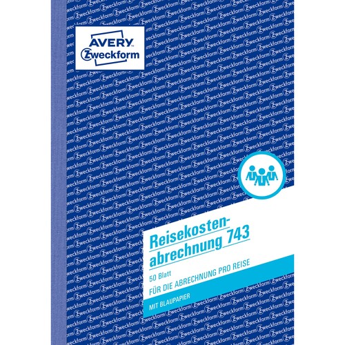 Reisekostenabrechnung für Einzelreisen A5 50Blatt mit Blaupapier Zweckform 743 Produktbild Additional View 1 L