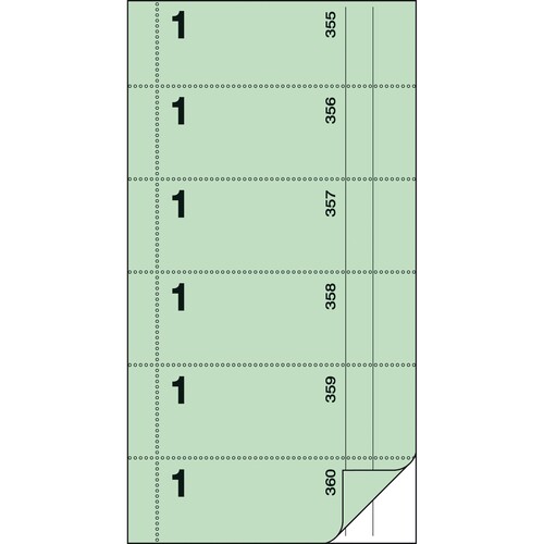 Bonbuch 360 Abrisse 105x200mm 2x60Blatt hellgrün mit Blaupapier Sigel BO001 Produktbild Additional View 2 L