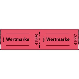 Gutscheinmarken "Wertmarke" 60x30mm rot Sigel GR554 (RLL=500 STÜCK) Produktbild