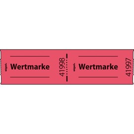 Gutscheinmarken "Wertmarke" 60x30mm rot Sigel GR554 (RLL=500 STÜCK) Produktbild