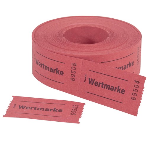 Gutscheinmarken "Wertmarke" 60x30mm rot Sigel GR554 (RLL=500 STÜCK) Produktbild Additional View 1 L