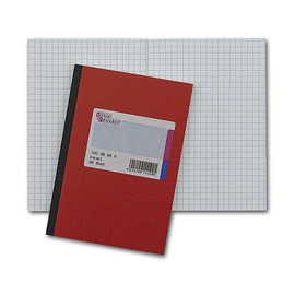 Geschäftsbuch kariert A5 96Blatt rot hochglanz Deckelpappe mit Strukturprägung König & Ebhard 86-15272 Produktbild