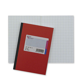 Geschäftsbuch kariert A6 48Blatt rot hochglanz Deckelpappe mit Strukturprägung König & Ebhard 86-16271 Produktbild