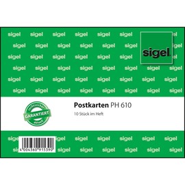 Postkarten A6 quer geheftet Sigel PH610 (ST=10 BLATT) Produktbild