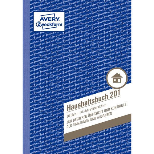 Haushaltsbuch A5 hoch 36Blatt beidseitig bedruckt Zweckform 201 Produktbild Additional View 1 L