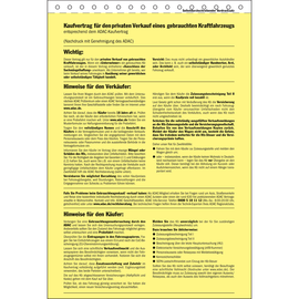 Kaufvertrag für gebrauchtes Kfz A4 4Blatt selbstdurchschreibend Sigel KV440 Produktbild