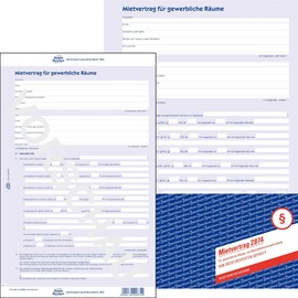 Mietvertrag für gewerbliche Räume A4 3-seitig selbstdurchschreibend Zweckform 2874 Produktbild