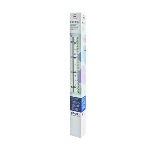 Abheftstreifen für Draht+Plastik FileStrips 34-Löcher transparent PVC GBC IB184994 (PACK=100 STÜCK) Produktbild Front View L