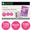 Laminierfolien Kreditkarte 86x54mm 125µ glänzend Leitz 33810 (PACK=100 STÜCK) Produktbild Additional View 2 S