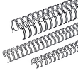 Draht-Binderücken 3:1-Teilung 8mm ø bis 60Blatt schwarz Renz 310800134 (PACK=100 STÜCK) Produktbild