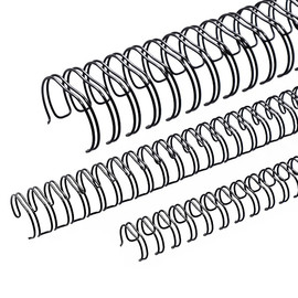 Draht-Binderücken 3:1-Teilung 8mm ø bis 60Blatt schwarz Renz 310800134 (PACK=100 STÜCK) Produktbild