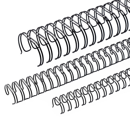 Draht-Binderücken 3:1-Teilung 9,5mm ø bis 75Blatt schwarz Renz 310950134 (PACK=100 STÜCK) Produktbild Front View L