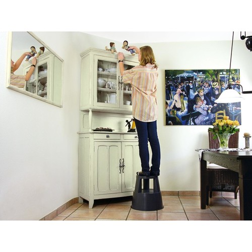 Rollhocker fahrbar Tragkraft 150kg lichtgrau Metall Wedo 212.137 Produktbild Additional View 4 L