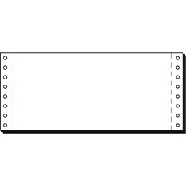 Endlospapier 4"x240mm 70g weiß blanko 1-fach mit Längsperforation Sigel 4241 (KTN=3000 BLATT) Produktbild
