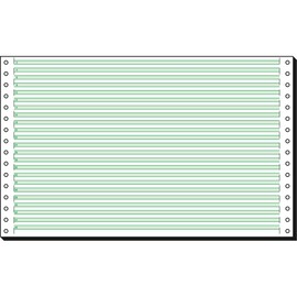 Endlospapier 8"x330mm 60g grün/weiß 1-fach mit Längsperforation Sigel 8336 (KTN=2000 BLATT) Produktbild