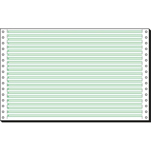 Endlospapier 8"x330mm 60g grün/weiß 1-fach mit Längsperforation Sigel 8336 (KTN=2000 BLATT) Produktbild