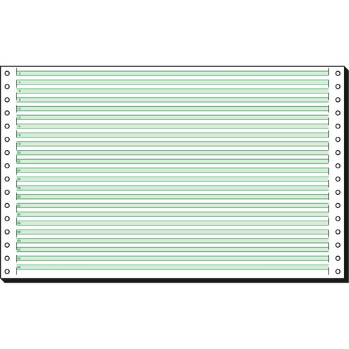 Endlospapier 8"x330mm 60g grün/weiß 1-fach mit Längsperforation Sigel 08336 (KTN=2000 BLATT) Produktbild