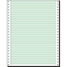 Endlospapier 12"x240mm 60g grün/weiß 1-fach mit Längsperforation Sigel 12247 (KTN=2000 BLATT) Produktbild