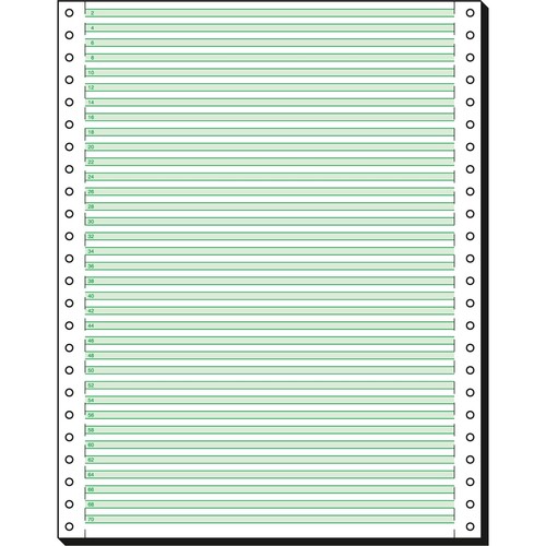 Endlospapier 12"x240mm 60g grün/weiß 1-fach mit Längsperforation Sigel 12247 (KTN=2000 BLATT) Produktbild