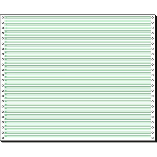 Endlospapier 12"x375mm 60g grün/weiß 1-fach ohne Längsperforation Sigel 12371 (KTN=2000 BLATT) Produktbild