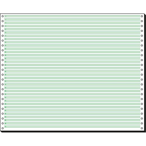 Endlospapier 12"x375mm 60g grün/weiß 1-fach ohne Längsperforation Sigel 12371 (KTN=2000 BLATT) Produktbild