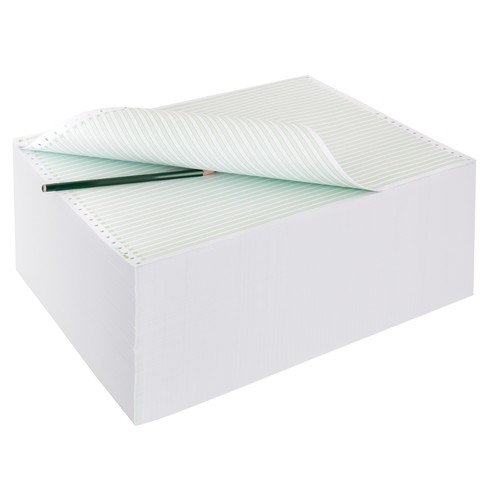 Endlospapier 8"x375mm 60g grün/weiß 1-fach ohne Längsperforation Sigel 8371 (KTN=2000 BLATT) Produktbild Additional View 1 L