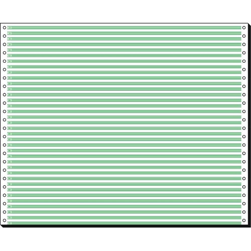 Endlospapier 12"x375mm 60g grün/weiß 1-fach ohne Längsperforation Sigel 91000 (KTN=2000 BLATT) Produktbild Front View L