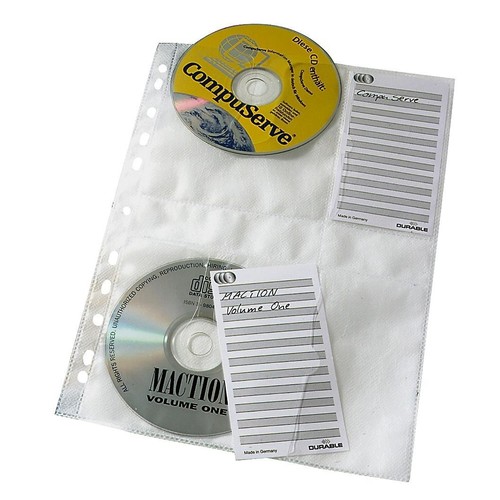 CD/DVD Cover M A4 mit Schutzvlies für 4 CDs/DVDs für Nr. 5227 transparent Durable 5222-19 (BTL=5 STÜCK) Produktbild Front View L