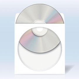 CD/DVD Hülle selbstklebend mit Sichtfenster 124x124mm weiß Papier Herma 1140 (PACK=100 STÜCK) Produktbild