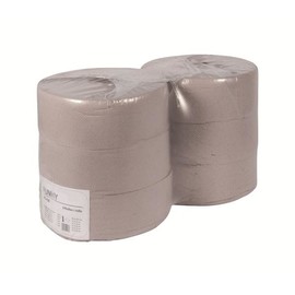 Toilettenpapier Jumbo Rollen 1-lagig / 9cm 525m / Ø25cm / Recycling / grau (PACK=6 ROLLEN) Produktbild