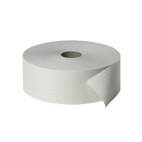 Toilettenpapier Jumbo Rollen 2-lagig / 8,9cm 500m / Ø31cm / Zellstoff / hochweiß (PACK=6 ROLLEN) Produktbild Additional View 1 L