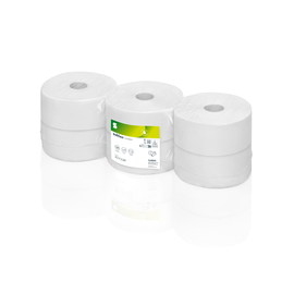 Toilettenpapier Jumbo Rollen 2-lagig / 9,2cm 380m / Ø26cm / Recycling / hochweiß / Satino Comfort (PACK=6 ROLLEN) Produktbild