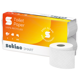 Toilettenpapier 2-lagig / 250 Blatt / Recycling / weiß / Satino Smart (PACK=64 ROLLEN) Produktbild