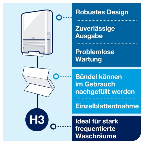 Handtuch Zickzack-V-Falz 2-lagig / 23x24,8cm / Advanced H3 / grün / schnellauflösend / Tork 290179 (KTN=3750 STÜCK) Produktbild Additional View 9 L