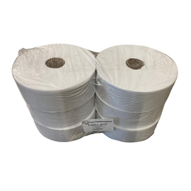 Toilettenpapier Jumbo Rollen 2-lagig / Recycling / weiß / 8,5cm 320m / Ø26cm (PACK=6 ROLLEN) Produktbild