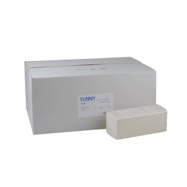 Handtuch Zickzack-V-Falz 2-lagig / 24x21cm / Zellstoff / hochweiß (KTN=4000 STÜCK) Produktbild