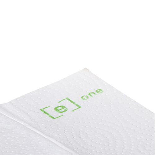 Handtuch Interfold Kurz-Z-Falz 2-lagig / 22x23cm / Zellstoff / weiß / e2 mit Druck  e one (KTN=3750 STÜCK) Produktbild Additional View 1 L