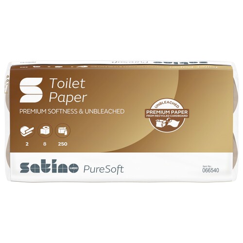 Toilettenpapier 2-lagig / 250 Blatt / Beige / 100% recycelt / Satino PureSoft (PACK=64 ROLLEN) Produktbild Additional View 2 L