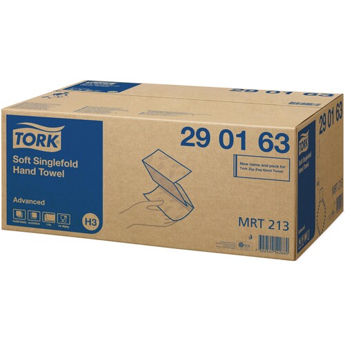 Handtuch Zickzack-V-Falz 2-lagig / 23x24,8cm / Advanced H3 / hochweiß / Tork 290163 (KTN=3750 STÜCK) Produktbild Default L
