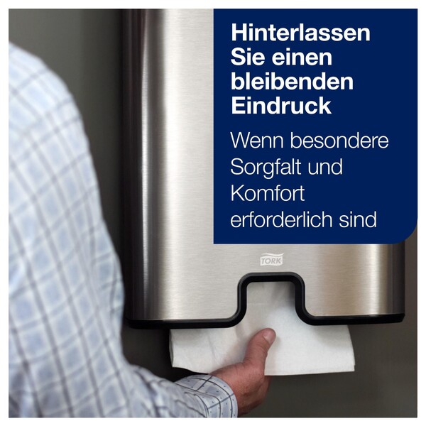 Handtuch Interfold Lang-W-Falz 2-lagig / 21,2x34cm / Premium H2 / hochweiß / extra weich / Tork 100297 (KTN=2100 STÜCK) Produktbild Additional View 4 XL