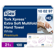 Handtuch Interfold Lang-W-Falz 2-lagig / 21,2x34cm / Premium H2 / hochweiß / extra weich / Tork 100297 (KTN=2100 STÜCK) Produktbild Additional View 1 S