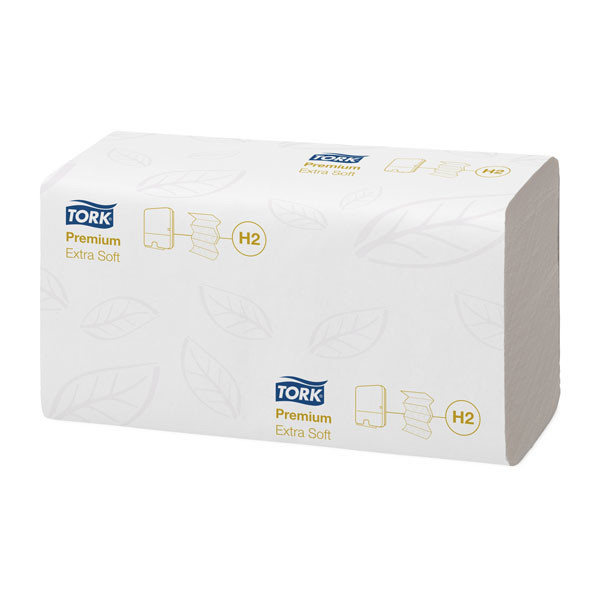 Handtuch Interfold Lang-W-Falz 2-lagig / 21,2x34cm / Premium H2 / hochweiß / extra weich / Tork 100297 (KTN=2100 STÜCK) Produktbild Additional View 1 XL