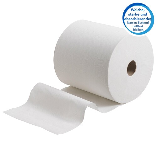 Handtuchrollen Scott 1-lagig / weiß / 19,8cm / 304m / Kimberly Clark 6667 (PACK=6 ROLLEN) Produktbild Additional View 4 L