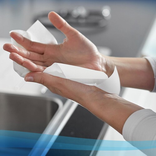 Handtuchrollen Scott 1-lagig / weiß / 19,8cm / 304m / Airflex / KC 6667 Kimberly Clark (PACK=6 ROLLEN) Produktbild Additional View 6 L