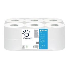 Toilettenpapier Jumbo Mini 2-lagig / 9cm 169,89m / Ø18,5cm / Zellstoff / (PACK=12 ROLLEN) Produktbild