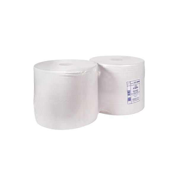 Putzrollen Recycling 2-lagig / weiß / 28x38cm / 570m / Ø33cm / 1500 Abrisse / Extra-nassfest Produktbild Additional View 1 XL